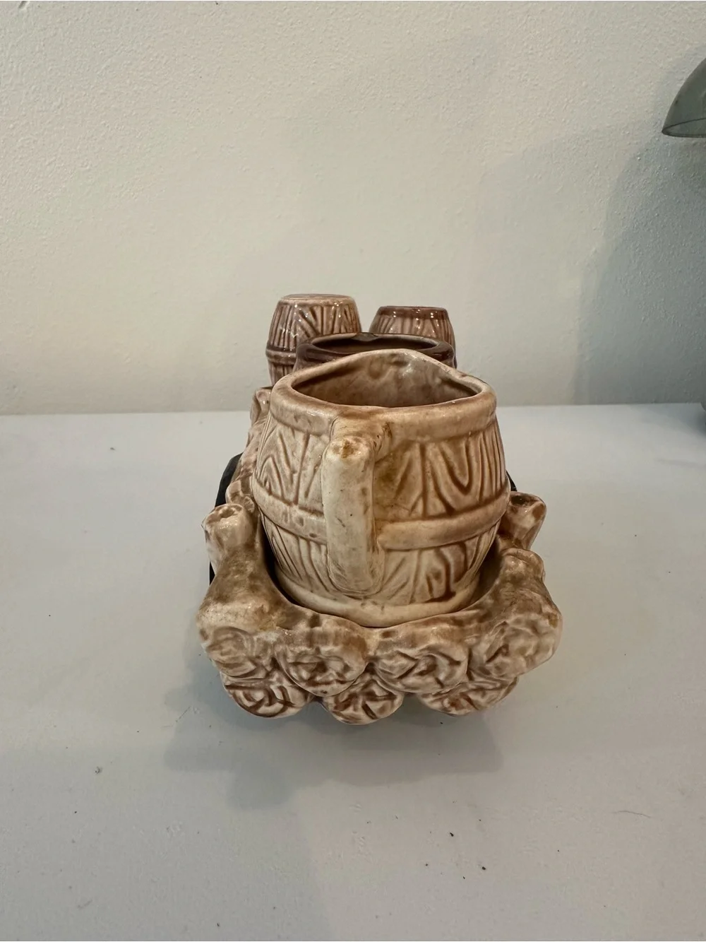 Vintage Victoria Donkey Cart Salt Pepper Cream Sugar Set